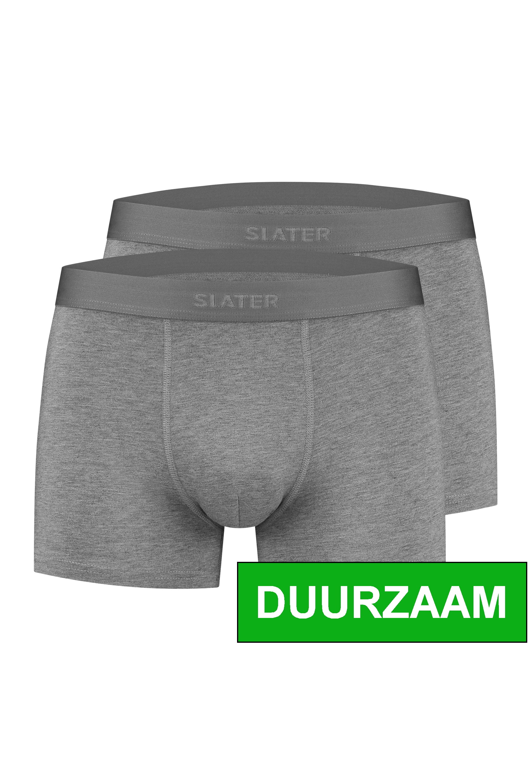 BAMBOO 2er Pack Boxershorts - Graue Melange