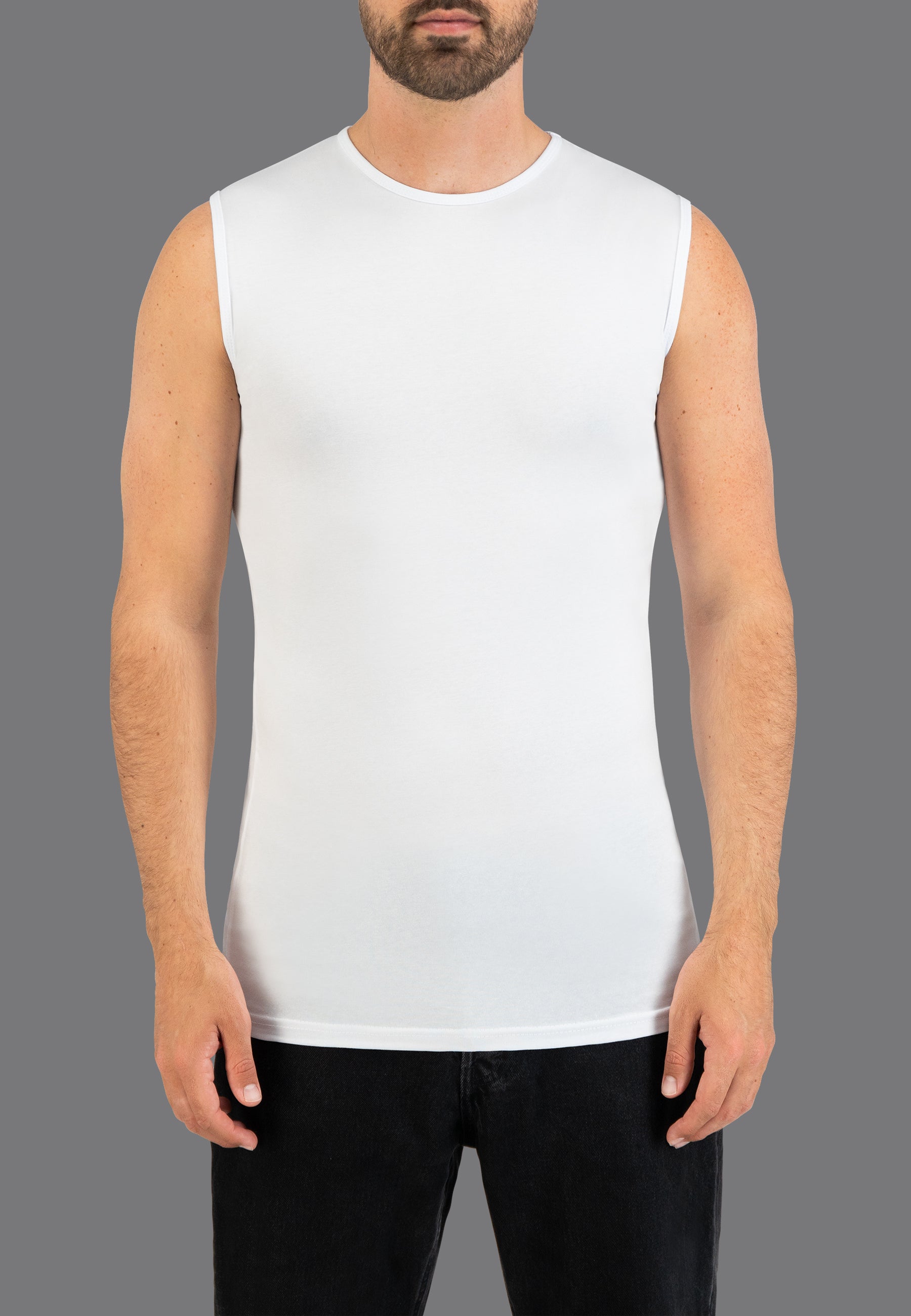 Sleeveless Stretch Ronde Hals Shirt