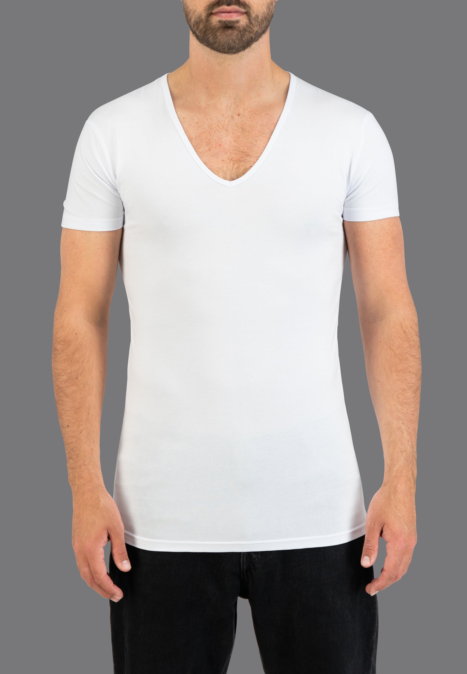 Stretch Deep V Neck T-shirt